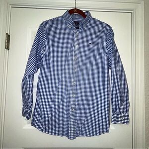 Vineyard Vines Gingham Print Button Down Long Sleeve Whale Shirt